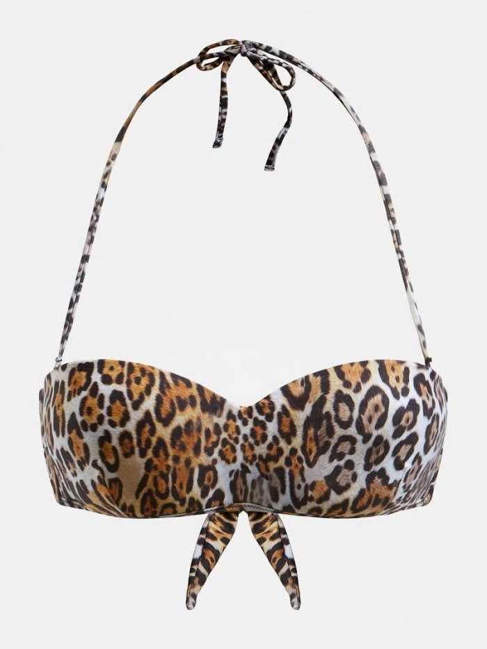 Guess Animal Print Bandeau Kadın Bikini Animalier | TR-276393