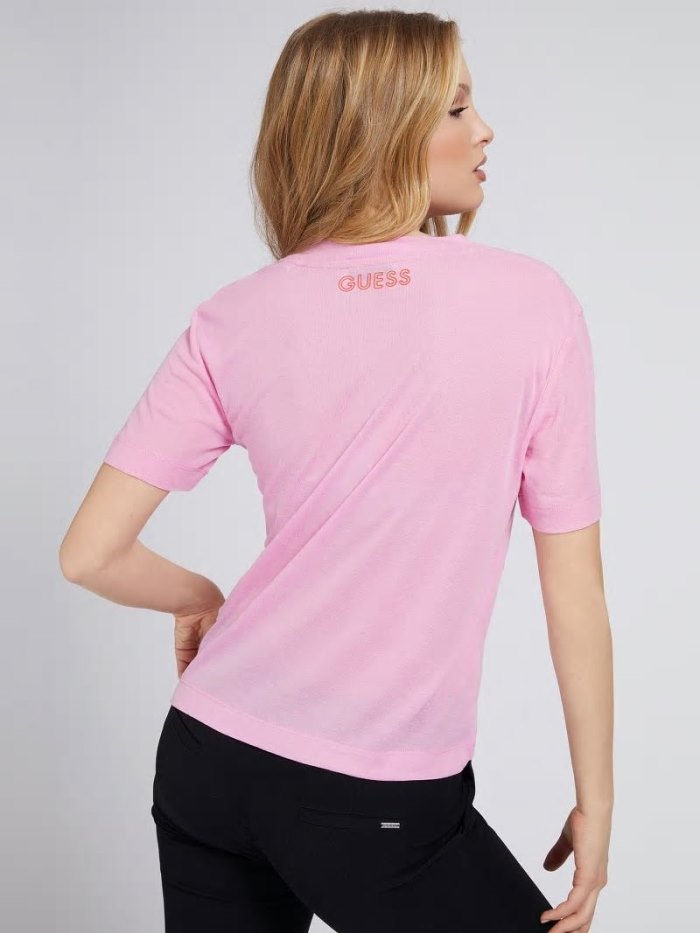 Guess Back Logo Kadın Üstler Pembe | TR-714713