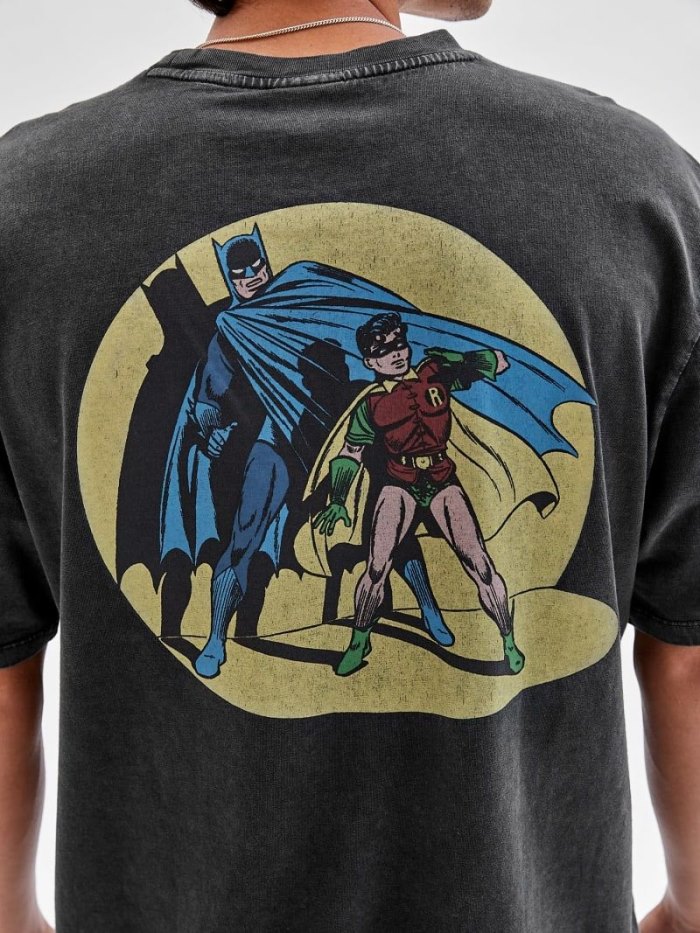 Guess Batman Back Print Erkek Tişört Siyah | TR-061231