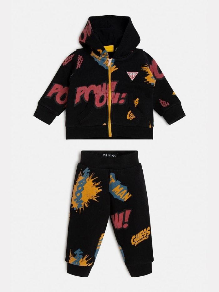 Guess Batman Print Sweatshirt And Pant Çocuk Sets Siyah | TR-573508