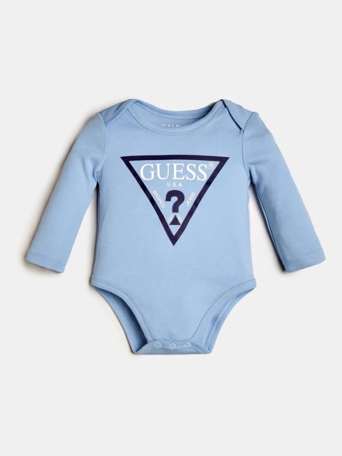 Guess Bodysuit Triangle Logo Body Çocuk Bodysuit Açık Mavi | TR-932693