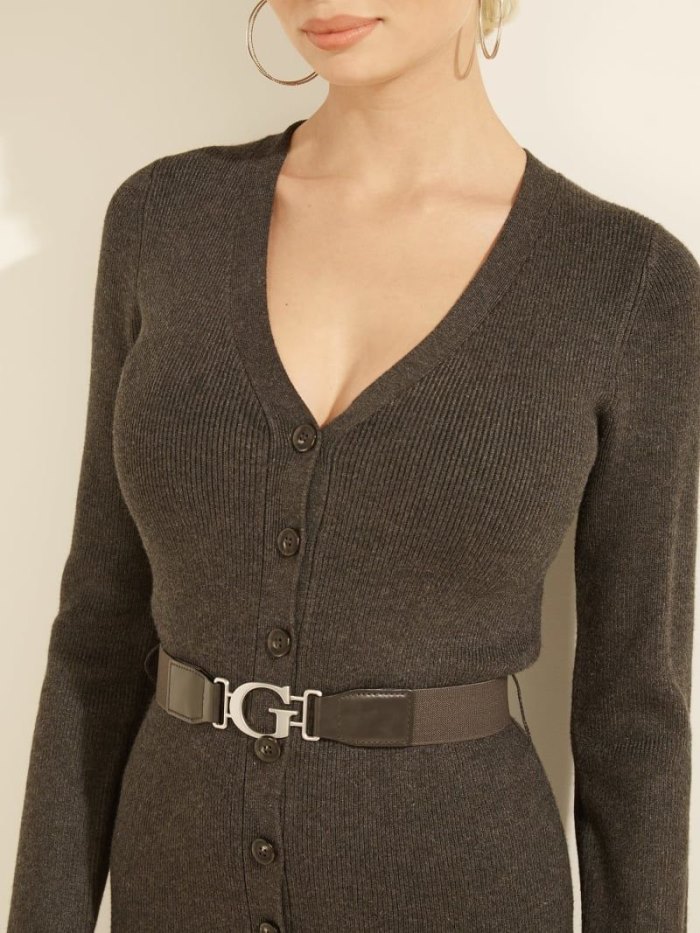 Guess Cardigan Belted Kadın Elbise Mavi | TR-618430