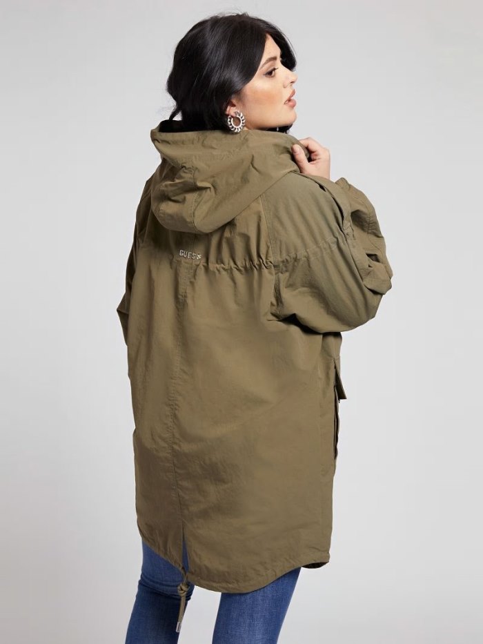 Guess Cargo Pockets Kadın Parka Kahverengi | TR-556079