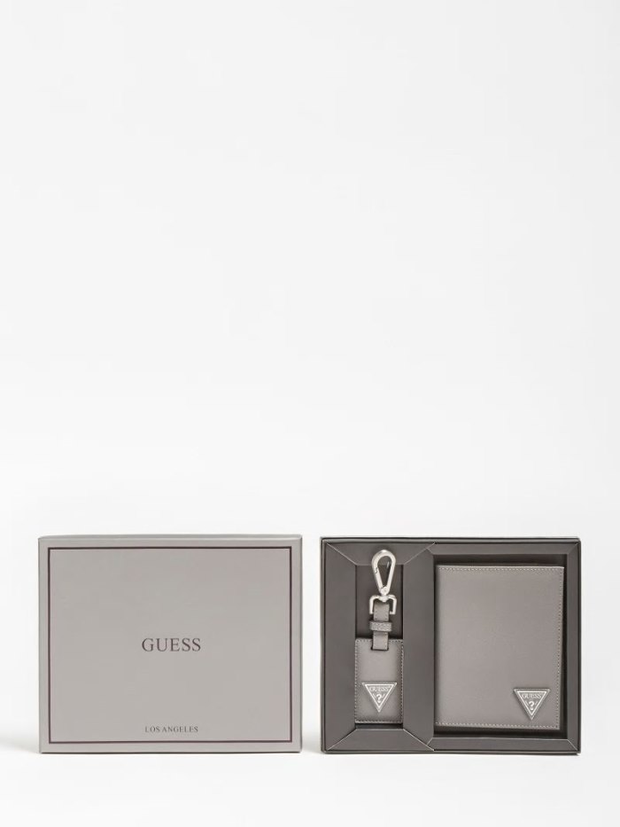 Guess Certosa Saffiano Box Erkek Sets Gri | TR-851388