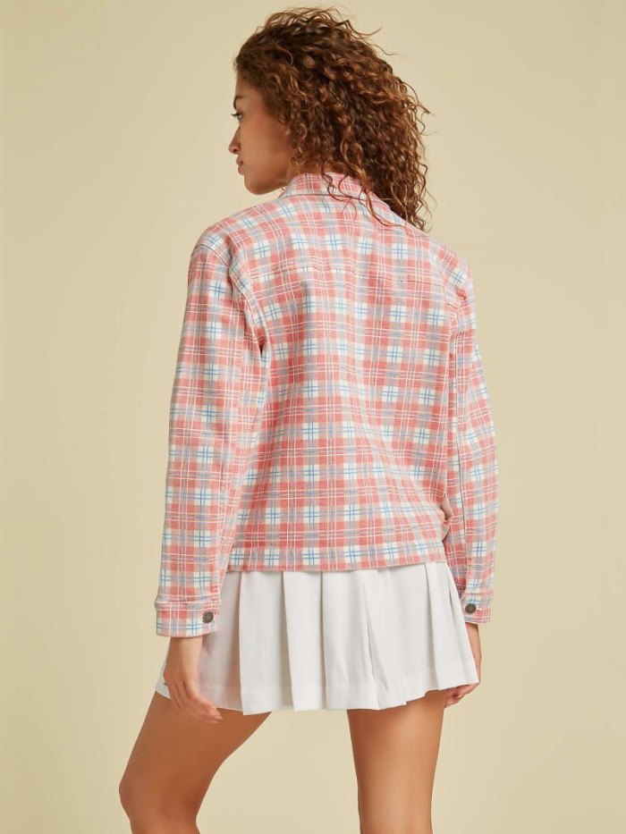 Guess Chequered Kadın Gömlek Kırmızı | TR-488561