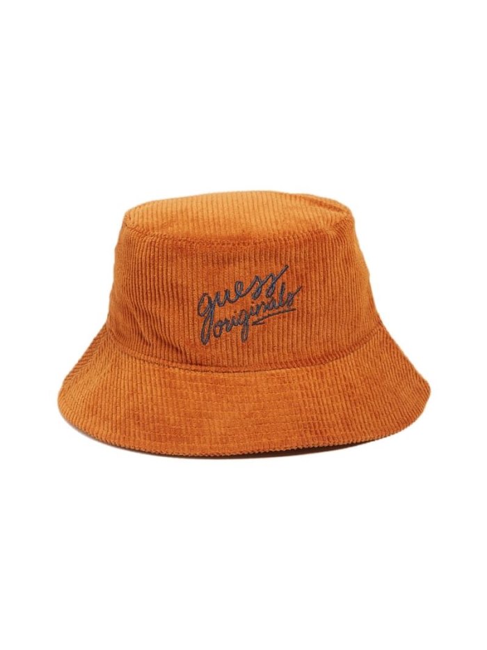 Guess Corduroy Bucket Kadın Şapkalar Kahverengi | TR-724146