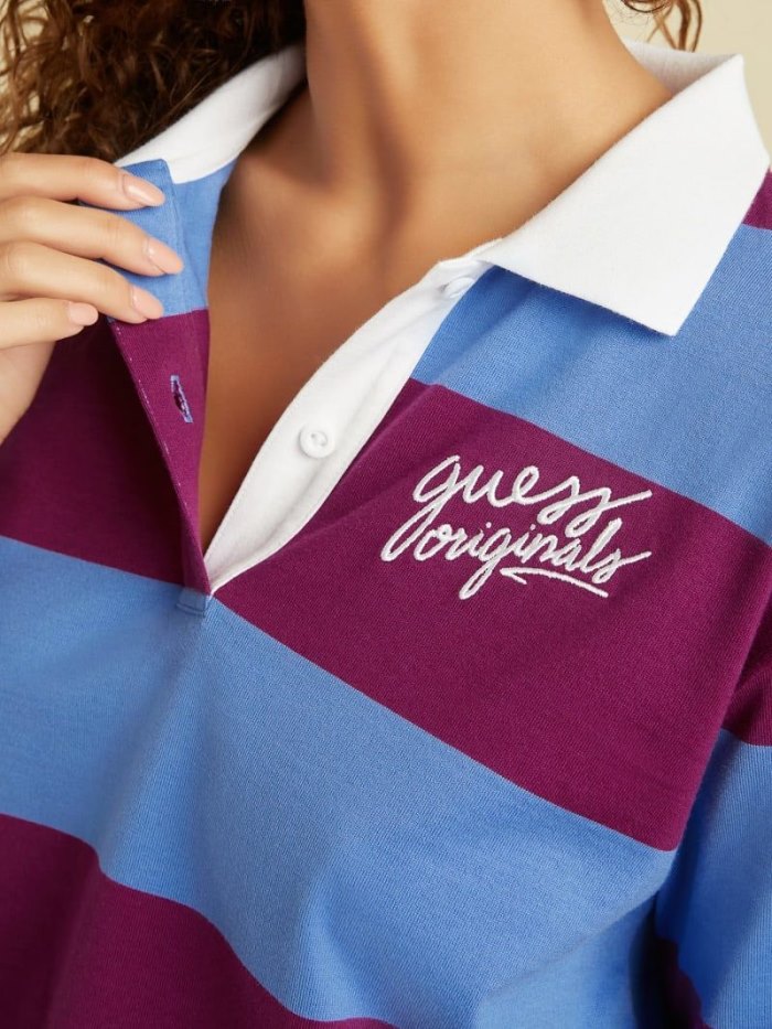 Guess Cropped Kadın Polo Gömlek Kırmızı | TR-065447