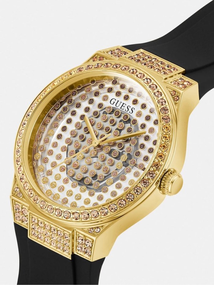 Guess Crystal Analogue Kadın Saat Altın | TR-041132