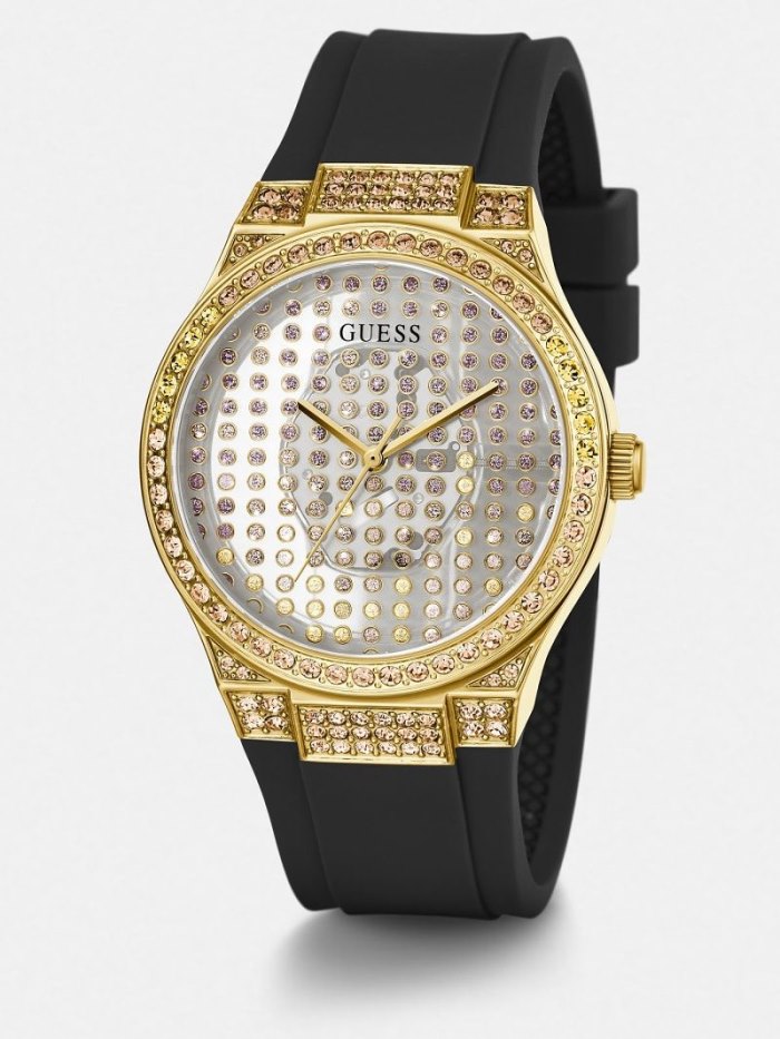 Guess Crystal Analogue Kadın Saat Altın | TR-041132