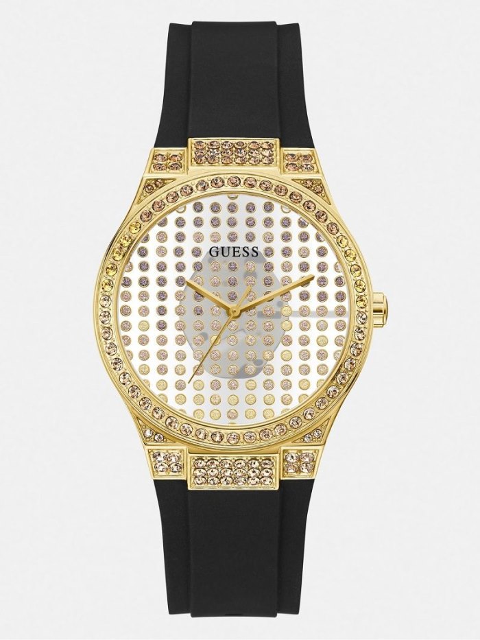 Guess Crystal Analogue Kadın Saat Altın | TR-041132