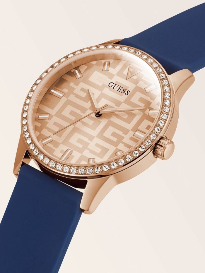 Guess Crystal Analogue Kadın Saat Altın | TR-183682