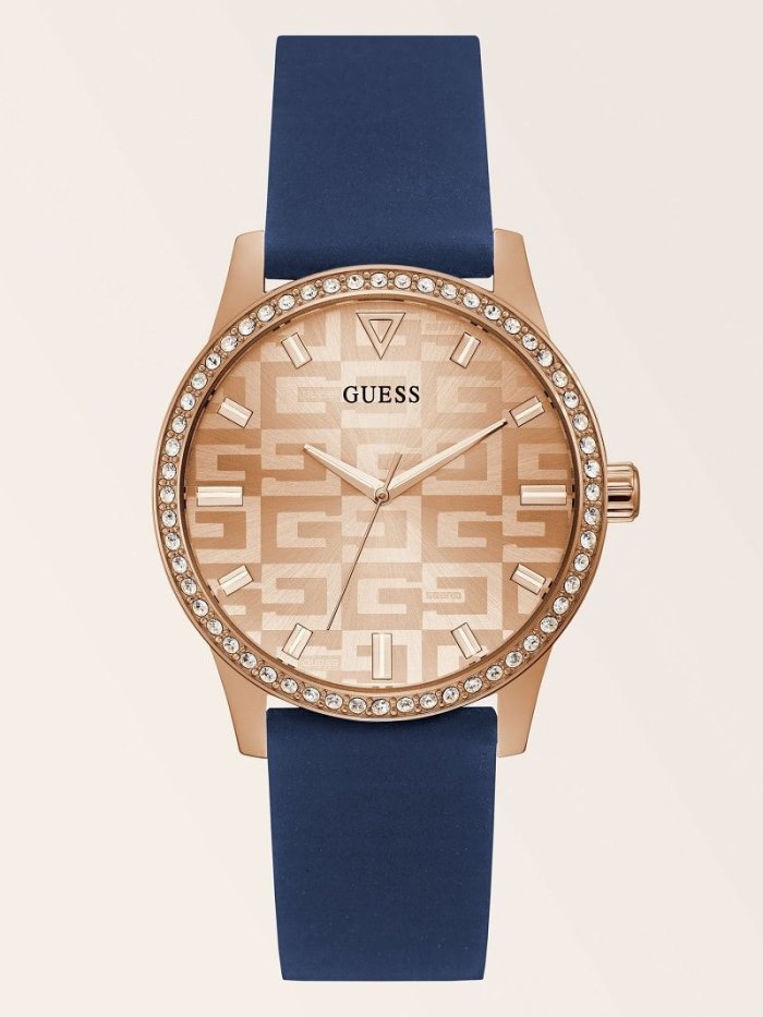 Guess Crystal Analogue Kadın Saat Altın | TR-183682