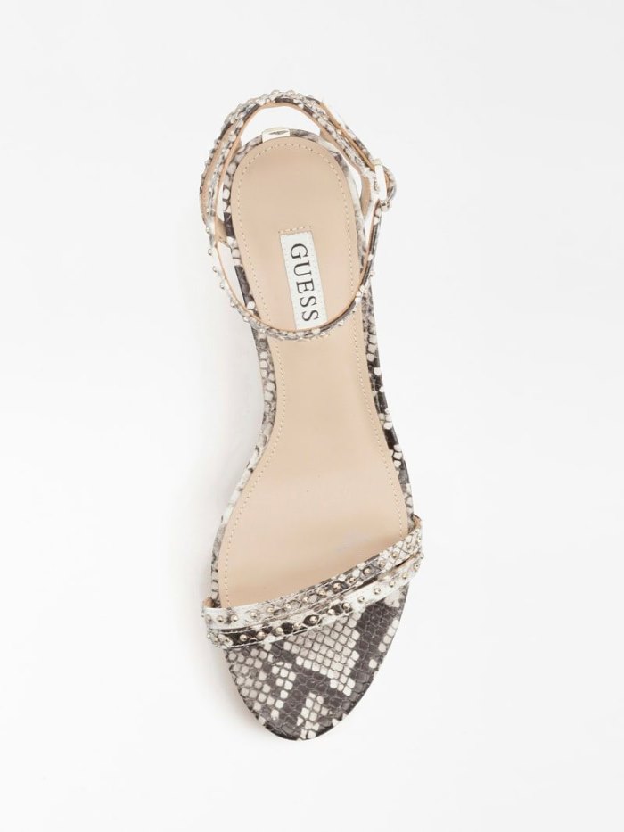 Guess Dava Sandal Studs Kadın Sandalet Gri | TR-229828