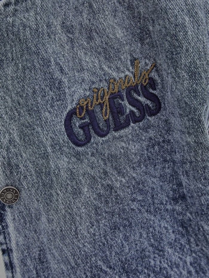 Guess Denim Erkek Bombacı Ceket Mavi | TR-120001