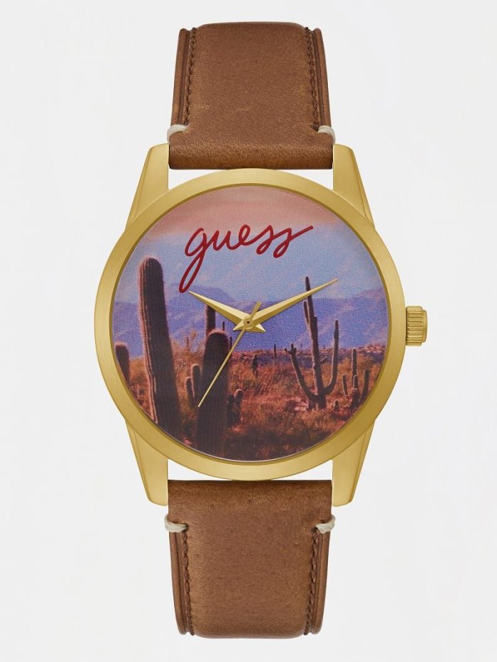 Guess Deri Analogue Erkek Saat Altın | TR-644369