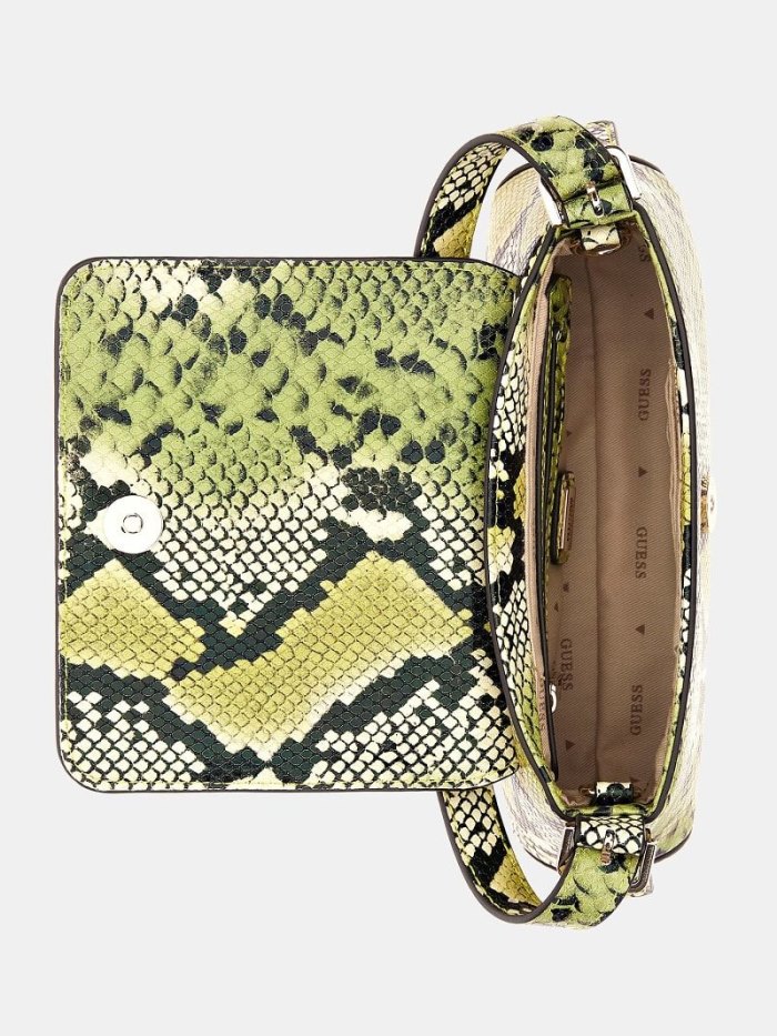 Guess Desideria Python Print Kadın Çapraz Askılı Çanta Yeşil | 9Y3TC28P