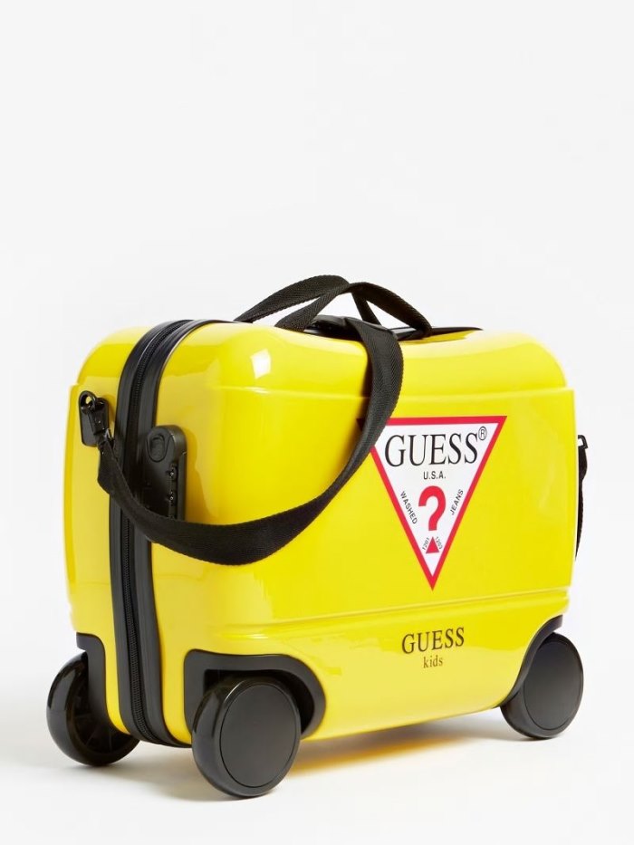 Guess Elisabetta Triangle Logo Trolley Çocuk Bagaj Çantası Sarı | TR-110952