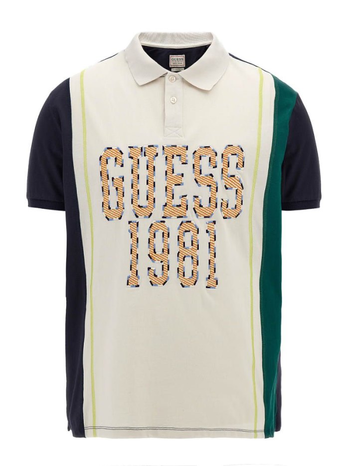 Guess Embroidered Logo Erkek Polo Gömlek Yeşil | TR-704960