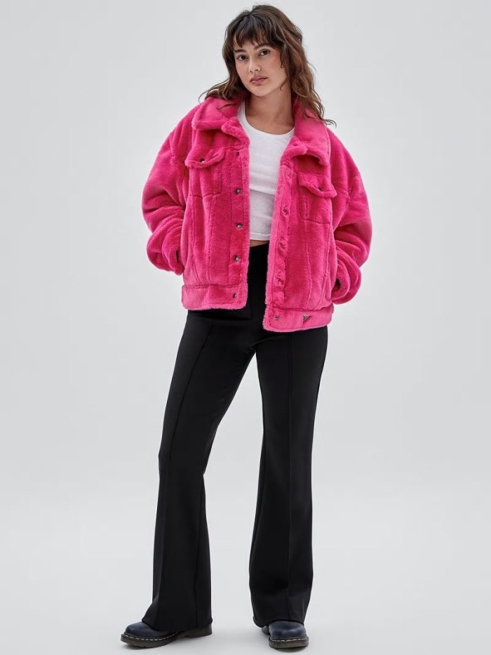 Guess Faux Fur Kadın Ceket Pembe | TR-070658