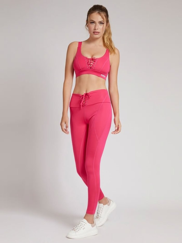 Guess Front Dantel Up Active Kadın Sütyen Pembe | TR-875302