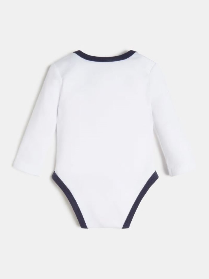 Guess Front Logo Body Çocuk Bodysuit Mavi | TR-722014