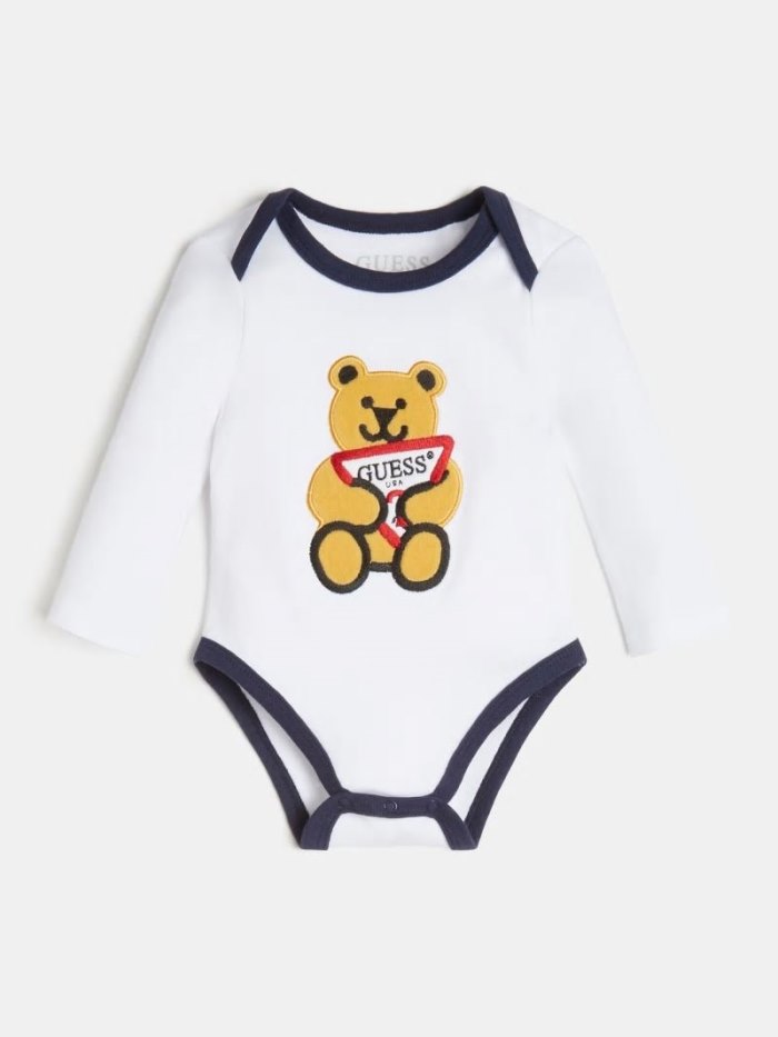 Guess Front Logo Body Çocuk Bodysuit Mavi | TR-722014