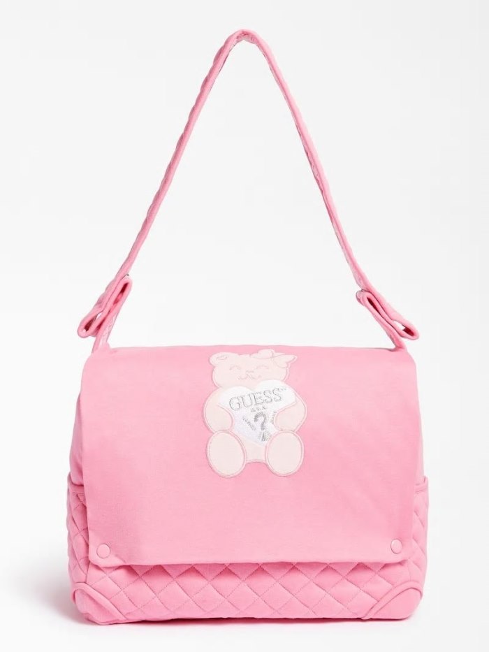 Guess Front Logo Changing Bag Çocuk Çanta Pembe | TR-062345