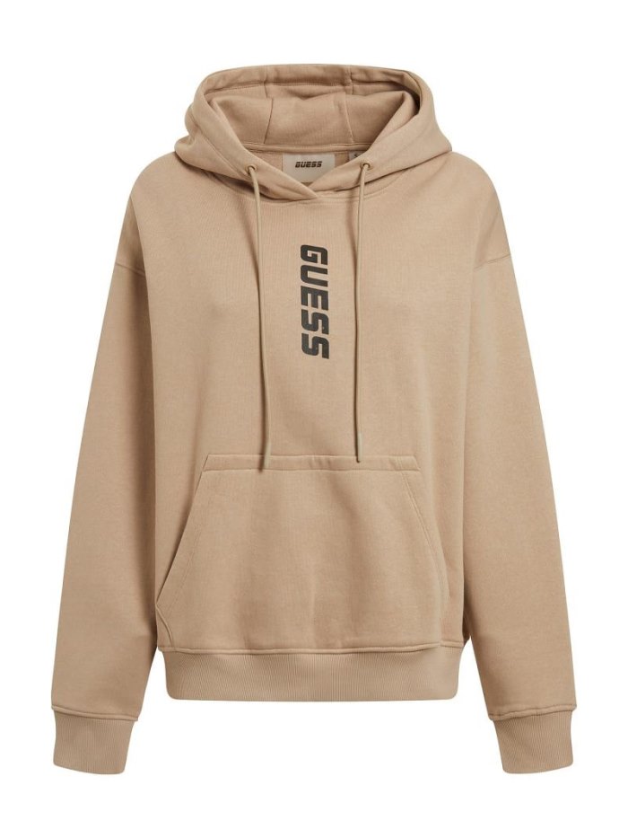 Guess Front Logo Kadın Tişörtü Bej Rengi | TR-580792