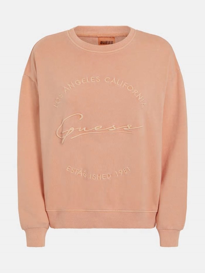 Guess Front Logo Kadın Tişörtü Pembe | TR-072930