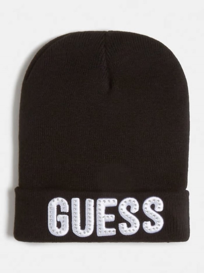 Guess Front Logo Çocuk Şapkalar Siyah | TR-396173