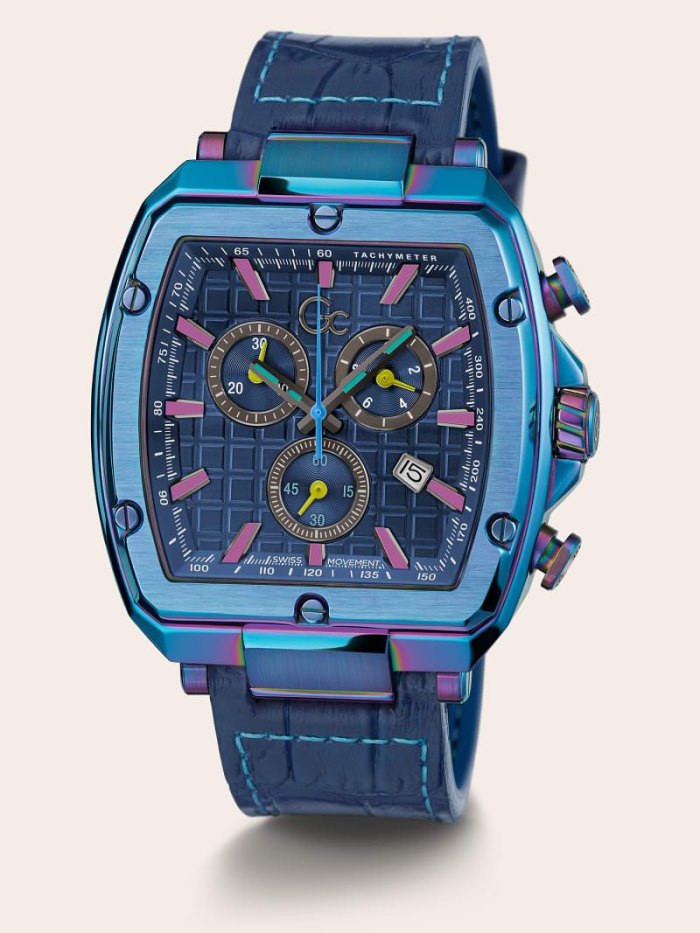 Guess GC Deri Kronograf Erkek Saat Rainbow | TR-116721