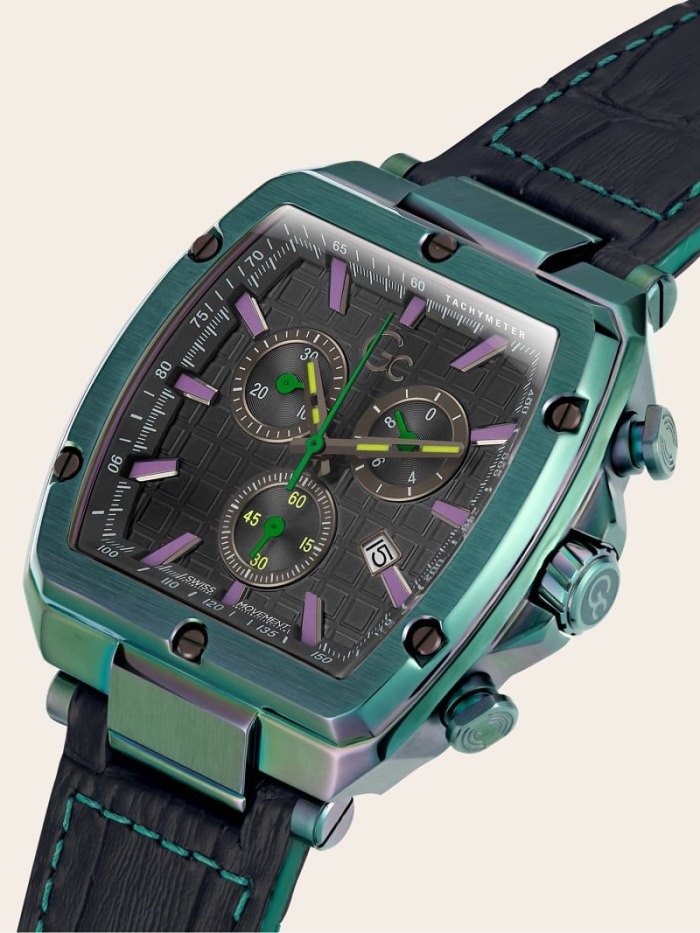 Guess GC Deri Kronograf Erkek Saat Rainbow | TR-847152