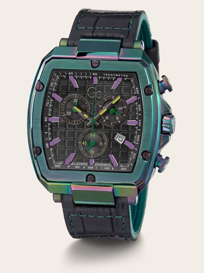 Guess GC Deri Kronograf Erkek Saat Rainbow | TR-847152