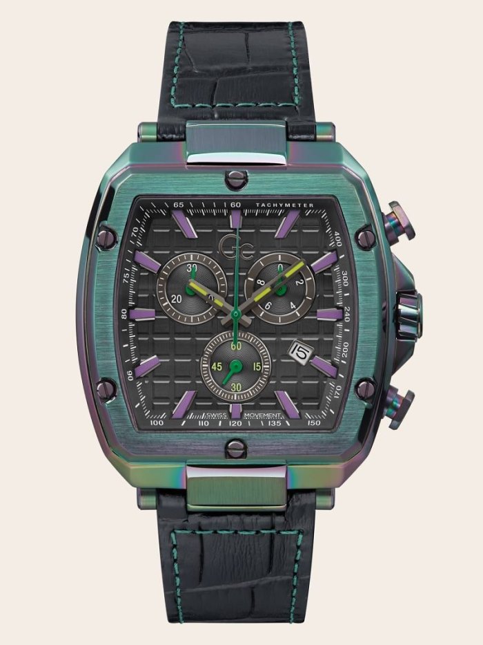 Guess GC Deri Kronograf Erkek Saat Rainbow | TR-847152