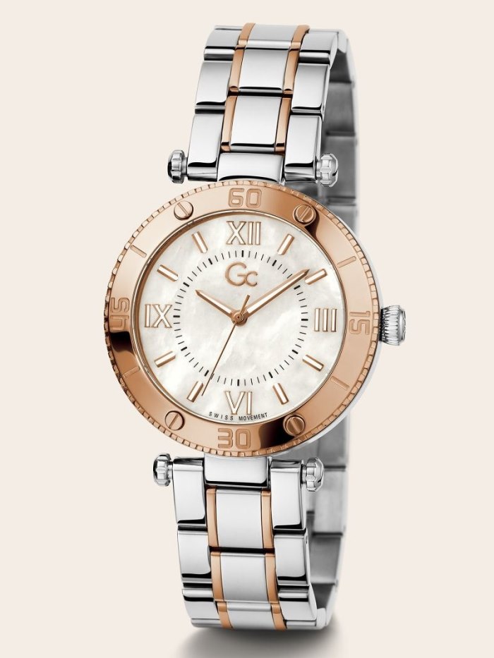 Guess GC Quartz Analogue Kadın Saat Gümüş Pembe Altın | TR-343342