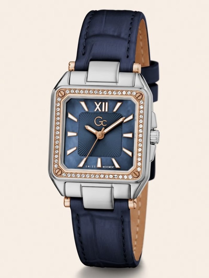 Guess GC Real Deri Analogue Kadın Saat Gümüş Pembe Altın | TR-730002