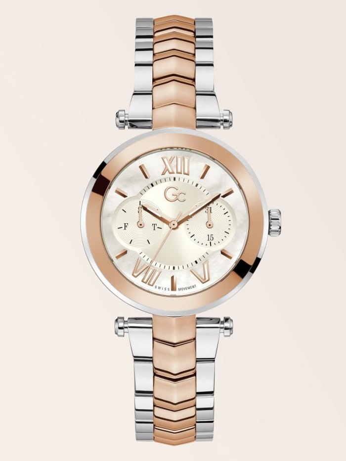 Guess GC Steel Calendar Kadın Saat Pembe Altın | TR-195558