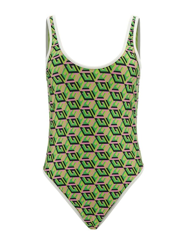 Guess G Cube Sportif Kadın One Piece Swimsuits Yeşil | TR-239066