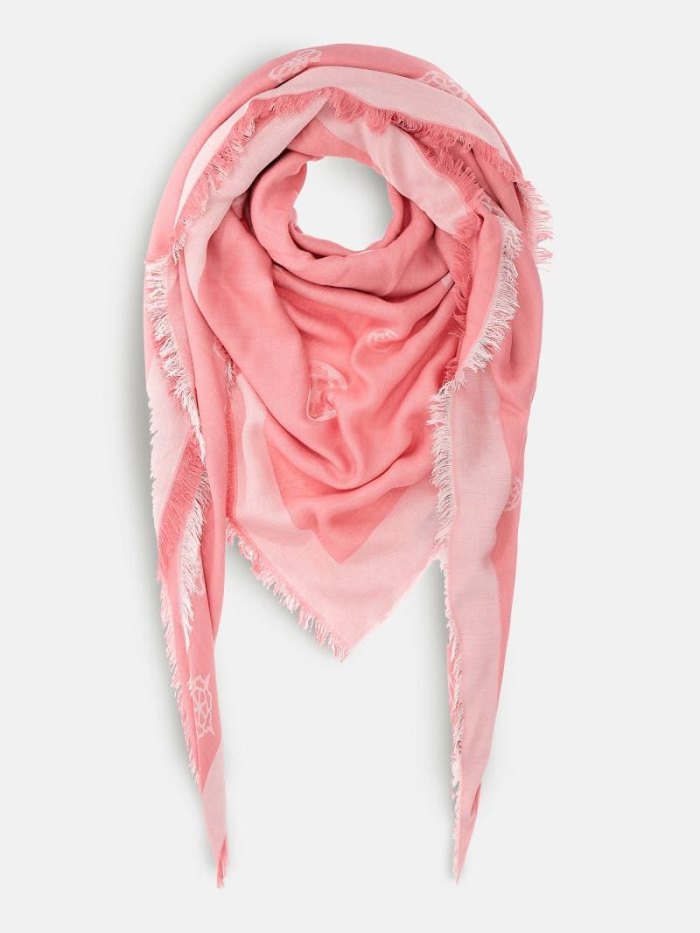 Guess Galeria 4g Peony Logo Kadın Keffiyeh Pembe | TR-715902