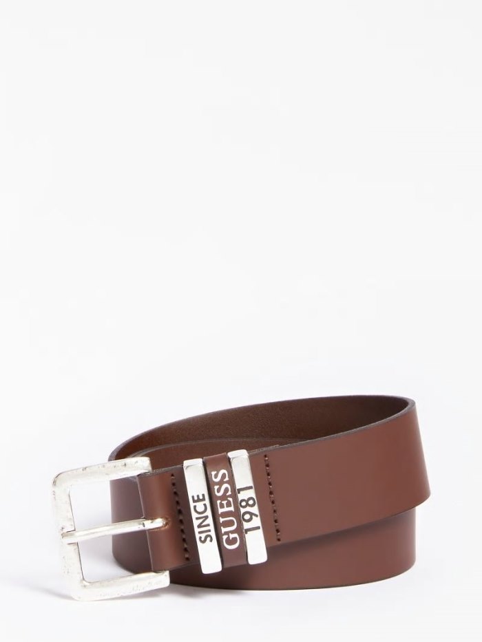 Guess Genuine Deri Belt Erkek Kemer Kahverengi | TR-374323