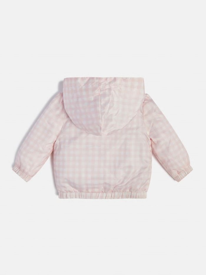 Guess Gingham Check Çocuk Rüzgarlık Pembe | TR-778885