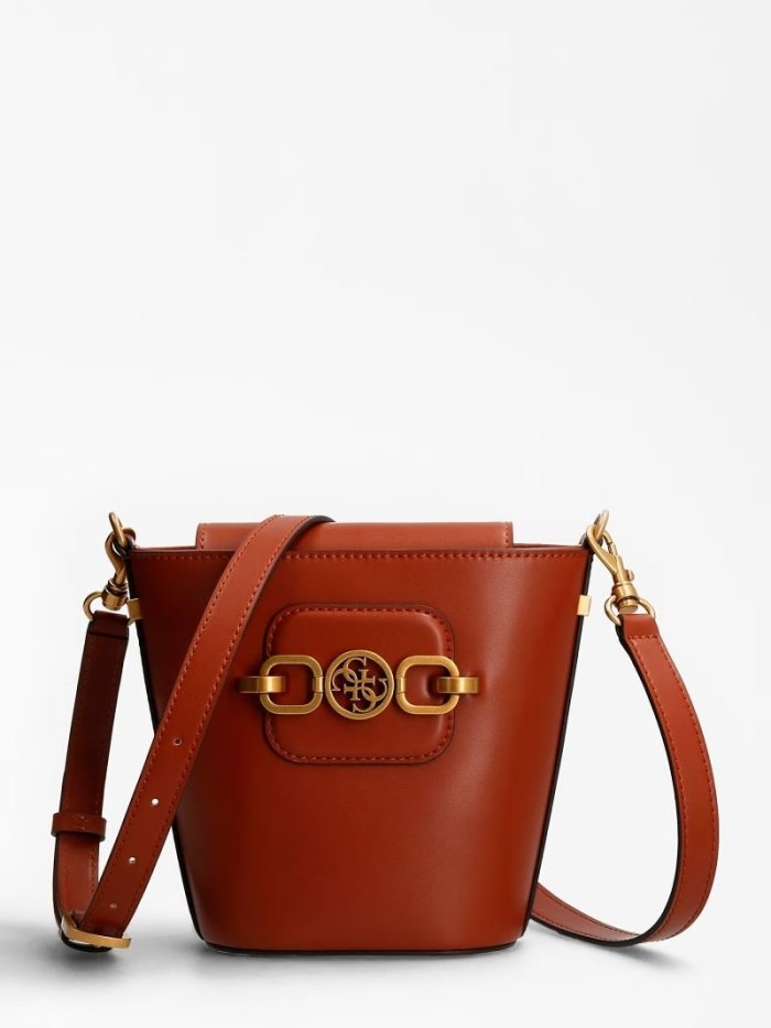 Guess Hensely Bucket Bag Kadın Kova Çanta Kahverengi | TR-139132