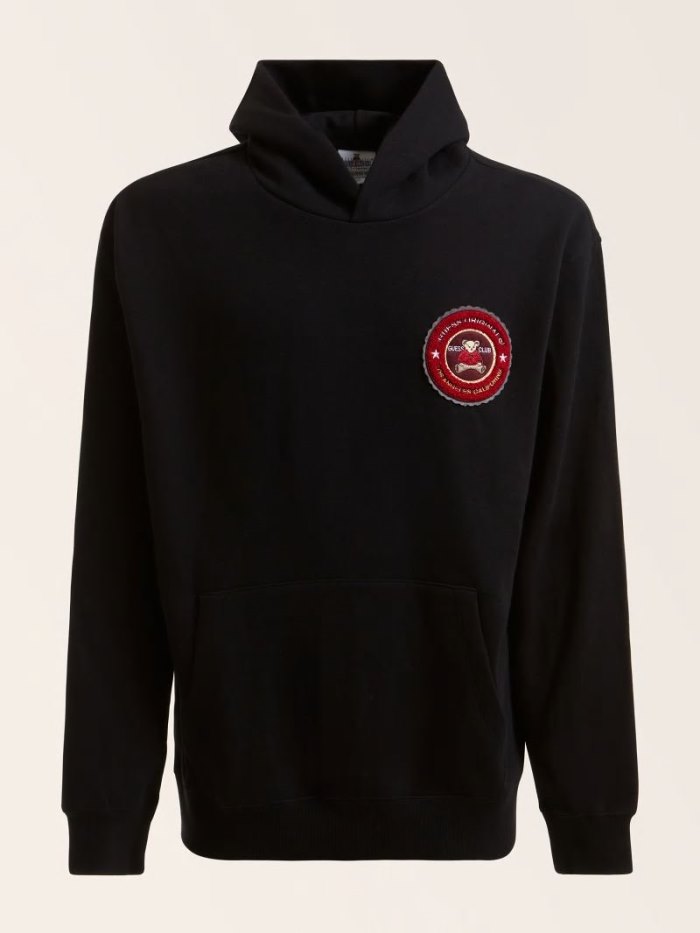 Guess Hoodie Erkek Kapüşonlu Sweatshirt Siyah | TR-140807