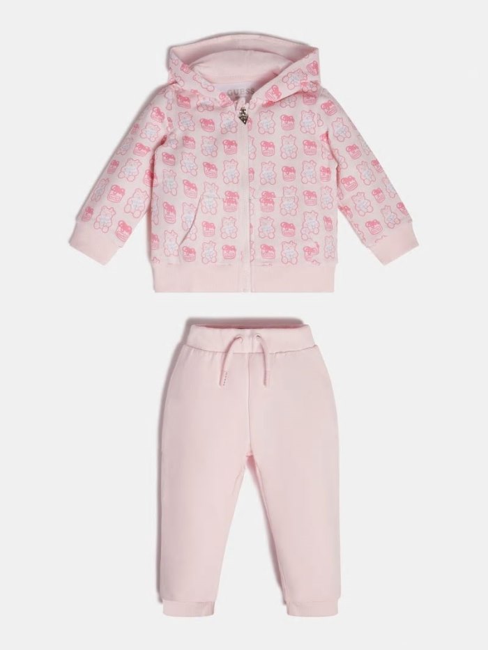 Guess Hoodie Sweatshirt And Pant Çocuk Sets Pembe | TR-846676