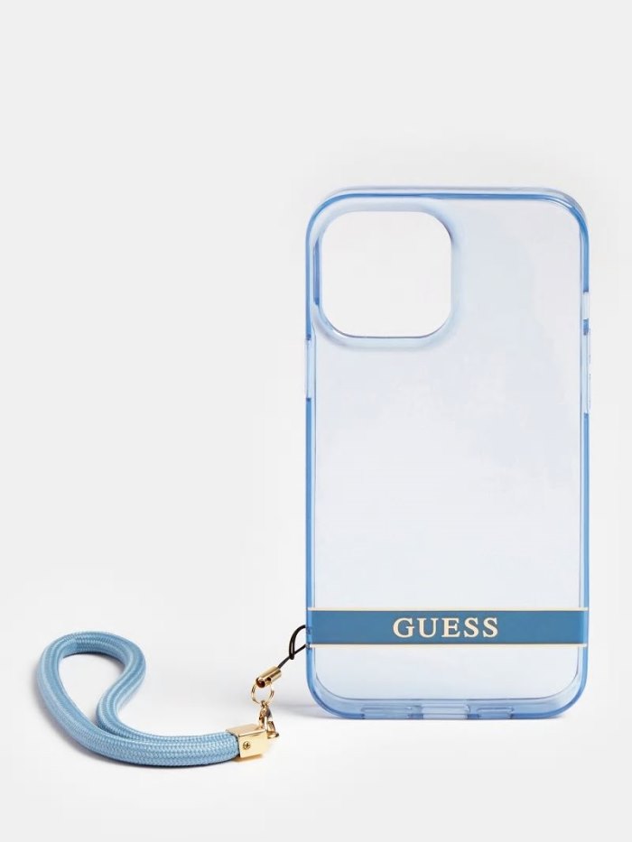 Guess Iphone 13 Pro Max Translucent Kadın Cover Mavi | TR-774420