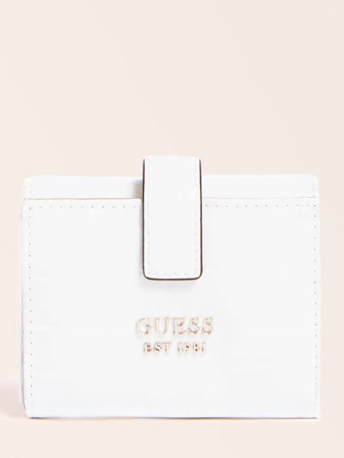 Guess Katey Croc Print Mini Kadın Cüzdan Beyaz | TR-962803