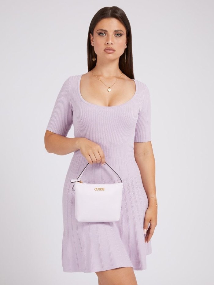 Guess Lilica Raffia Mini Bucket Bag Kadın Kova Çanta Lilac | TR-241222