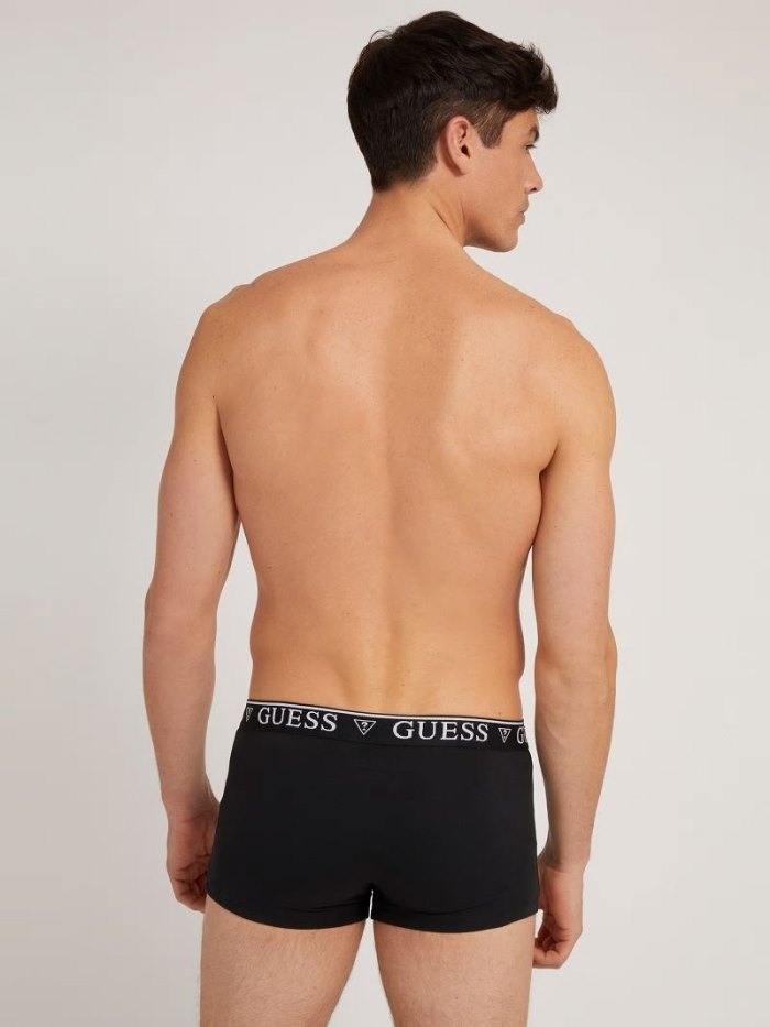 Guess Logo Elastic Erkek Boxers Siyah | TR-570954