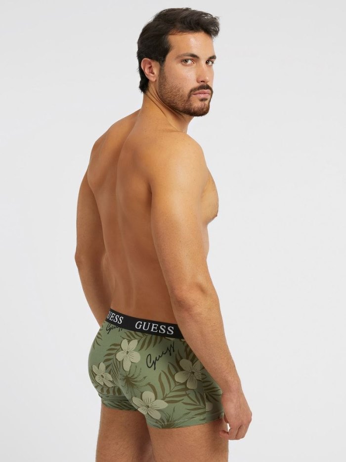 Guess Logo Pack 3 Erkek Boxers Yeşil | TR-561612