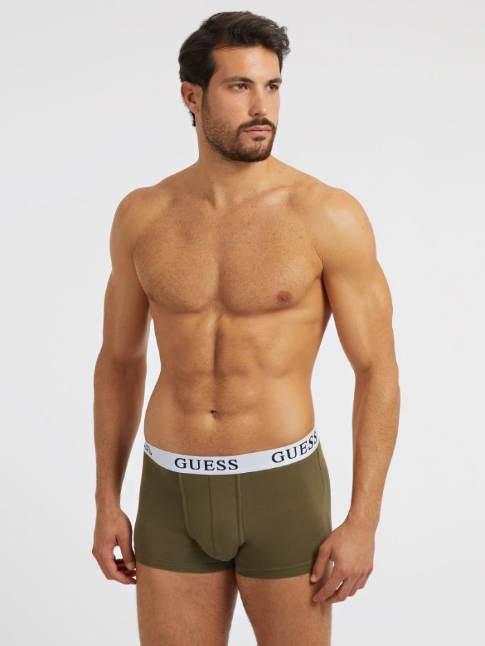 Guess Logo Pack 3 Erkek Boxers Yeşil | TR-561612